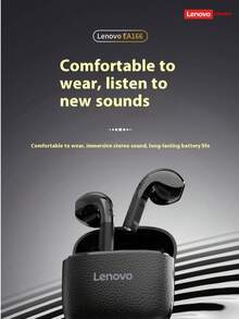 Lenovo Earbuds EA166 True Wireless Bluetooth Earphone HD Stereo HIFI Low Latency With Mic Bluetooth 5.4 - Một cỡ - Xem 2