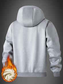 Men's Thermal Lined Hooded Jacket Sweatshirt Sweatshirt,Winter