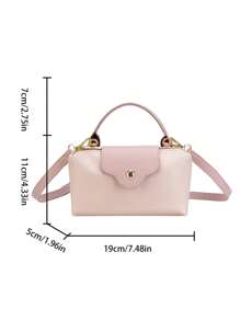 Modisch, niedlich, sanft, hellrosa Handtasche mit Umhängefunktion, Damentasche, Handytasche, aus Nylongewebe mit edler PU-Lederapplikation, leicht und strukturiert. Metallschnallenverzierung, voller Details. Klein und edel, bequem zu tragen, egal ob für den täglichen Ausgang oder Dates, es kann dem Aussehen Akzente verleihen.