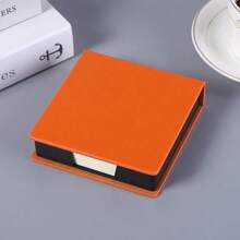 1pc Business Office Leather Memo Box With Removable N-Times Sticky Notes, Memo Paper Organizer - Boxed  Notes - View 12