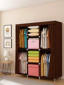 Closet portátil de tela diseño moderno gran capacidad almacenamiento armario organizador ropa plegable portátil resistente armario textil multiuso organizador guardarropa para dormitorio hogar