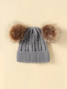 1 件婴儿透气冬季帽子柔软针织帽适合居家和旅行 - 彩色 - 查看 18