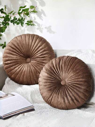 Runde Wurfkissen 35 cm dekorative runde Samt Bodenkissen, Kürbis Kissen Kissen Kissen Wurfkissen Kissen ist geeignet für Wohnzimmer Schlafzimmer Outdoor Gebrauch, Alltag, Halloween, Weihnachtsdekoration