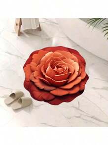 1pc 3D Floral Anti-Slip Floor Mat, Sofa Pad, Bedroom/Living Room Carpet, Bedside Rug, Diatomaceous Earth Absorbent Washable Area Carpet, Beautiful Home Decoration Gift Bathroom Accessories Back To School Entryway Decor Bathroom Kitchen Decor