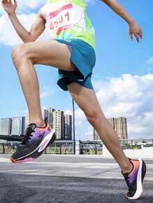 Men's Lightweight Road Running Shoes - Breathable Low-Top Design, Durable Shock-Absorbing Non-Slip Rubber Outsole, Suitable For Fitness, Training And Casual Wear, All-Season Athleisure Sneakers, Streamlined Athletic Design | Breathable Fabric Upper