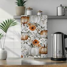 2/4/6/48 piezas Toallas de cocina/manos suaves con estampado de calabaza y floral, multiusos, paños de cocina de secado rápido, adecuados para la cocina, celebraciones, bodas, decoración y talla grande - Multicolor - Ver 4