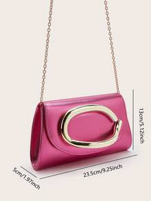 闪亮、耀眼、奢华、迷人、优雅、精致的大号女士手拿包、晚宴包、派对手提包，配有可拆卸链条肩带，适合婚礼、派对、舞会等场合，采用天鹅绒材质，时尚优雅，适合女孩、女士、大学生、年轻职业人士和上班族。 - 玫紅色 - 查看 8