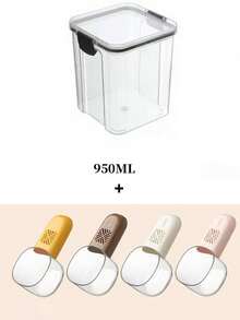 1 lọ đựng kín 460ML-1800ML, hộp đựng thực phẩm gia đình, hộp đựng hạt, ngũ cốc và đồ ăn nhẹ cho nhà bếp, tủ lạnh - Trong sáng - Xem 18