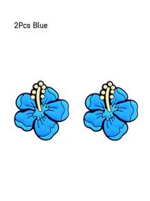 5 pièces/set Breloques de mode fleur multicolore DIY, convient pour les sabots, sandales, bracelets, cadeaux de fête