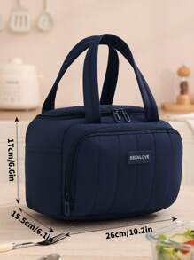 1 szt. Izolowana torba na lunch w kolorze dopaminy, odpowiednia dla uczniów i pracowników biurowych, słodka i miękka, duża pojemność, odpowiednia na pikniki, duża pojemność, wielokrotnego użytku torba na lunch z wodoodporną, przenośną konstrukcją, idealna do szkoły i biura - zachowaj świeżość i smak jedzenia, torba bento, niezbędne rzeczy do szkoły, torba podręczna, przenośna izolowana torba do przechowywania lunchboxów na zewnątrz, letnie torby na żywność na zewnątrz, piknik kuchenny