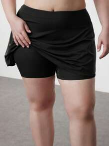 Spódnica damska Plus Shorts & Solid z podszewką i spódnicą sportową