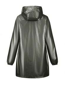 Veste matelassée à capuche décontractée pour femmes Giolshon avec poches, manteau matelassé léger avec doublure en fausse fourrure, convient pour le port quotidien au printemps/automne/hiver - Vert - Voir 7