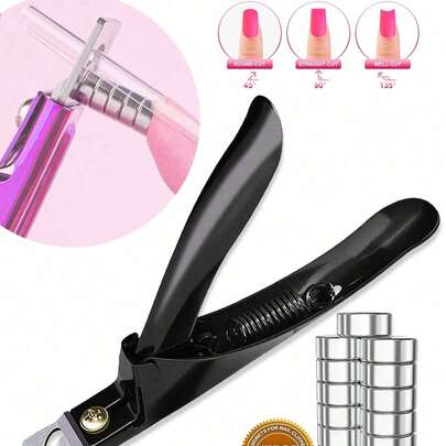 Nail Clippers With Magnets,Nail Clipper For Acrylic Nails,Artificial Fake Nail False Nail Tip Cutter Trimmer Manicure Pedicure Sharp Blade Clip Tool For Salon Home Art Beauty,Adjustable Nail Clippers With Magnets Sizers For Acrylic Nails - Black Nail Clipper,Nail Art Tools,Nail Supplies,Nail Clipper,Nail Tools