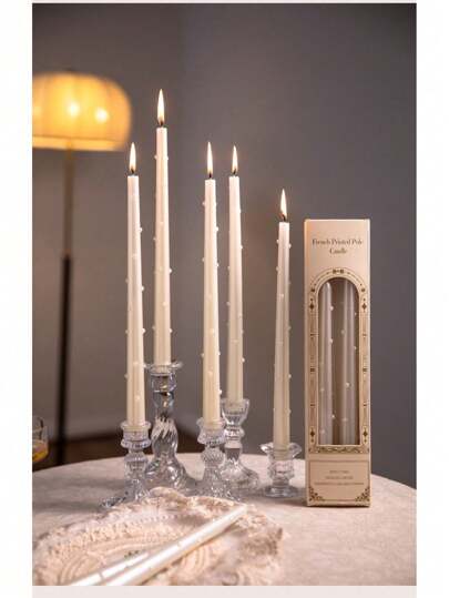 2 Packs 30CM(9.84in) European Pearl Long Taper Candles (0.86inch Diameter) – Smokeless, Elegant Home Decor For Parties, Dining, Holidays, Gifts, Meditation & Ambient Lighting"