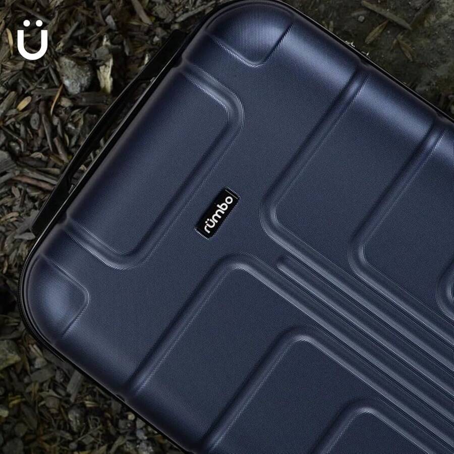 Maleta de Mano de 20 Pulgadas – Equipaje Negro Rígido – 4 Ruedas 360, Mango Telescópico y Cerradura de  – Material ABS Ultra-Duradero – Equipaje de Mano - Azul Marino - Ver 1