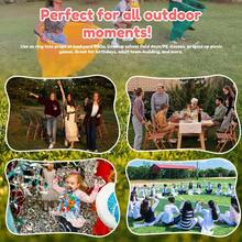 6 件套新款奶奶裤庭院游戏，1 条游戏裤 + 4 个球 + 1 个气泵（颜色随机）