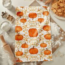 2/4/6/48 pièces Serviettes de cuisine/Essuie-mains souples à motif citrouille, multi-usages, séchage rapide, chiffons à vaisselle, convient pour la cuisine, les célébrations, les mariages, la décoration et plus encore