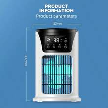 Portable Air Conditioner Fan Household USB Air Cooler 6H Timer Air Cooler Fan 6 Speeds Desktop 300ML Water Tank Air Conditioner