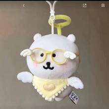 1件装 - 可爱自嘲小熊天使围兜套装，10厘米玩偶，含围兜和围巾（仅含配件，不含玩偶） - 生日礼物、完美礼物、节日礼物、儿童玩偶、圣诞礼物、万圣节礼物、换装玩偶