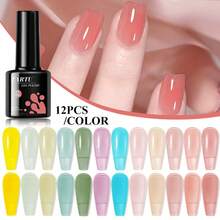 TARTU TARTU Conjunto de 12 Peças de Esmalte de Gel 8ml em Tons de Rosa Nude, Rosa, Roxo, Vermelho, Cinza, Borgonha e Marrom MAR, 12 Cores de Esmalte de Gel Semi-Permanente, Remoção por Imersão para UV/LED, Para Salão e Arte de Unhas DIY em Casa, Presente para Meninas