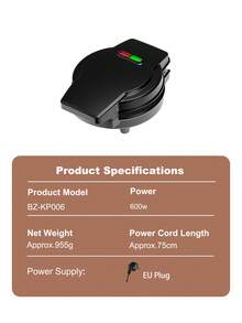 SCISHARE 600W 3-In-1 Waffle Maker With Interchangeable Plates - Non-Stick Dual Heating, Compact & Portable For Waffles/Snack Maker/Donuts, Halloween Essentials,Detachable & Washable, Space-Saving Design,Easy Clean,Multi-Function Breakfast Maker 