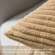 1入組素色駱駝靠墊套不附帶現代柔軟的抱枕套適用於家用的 - 駝色 - 查看 2