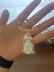 1 Cute Transparent Cat Hair Storage Box, Pendant, Twisted Egg Cat Hair Storage Capsule Twisted Egg Pack Keychain Pendant Collection Pet Souvenirs