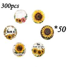 1套/4件/6件夏季向日葵和图案图案硅藻泥杯垫，咖啡杯垫，家庭和餐厅多场合装饰，节日送礼，餐桌装饰，野餐装饰，主题派对装饰。