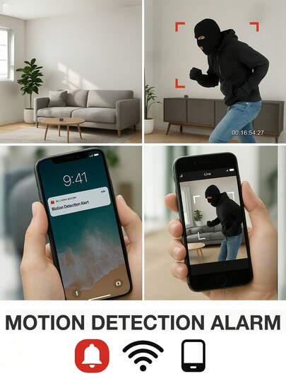 Mini WiFi Security Camera Night Vision, HD 720P Wireless Motion Detection, Remote Monitoring view 5