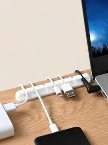 1pc Cable Management Organizer, Desktop Cable Winder, Earphone Cable Tidy Tool - 彩色 - 查看 3