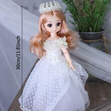 1PC 30cm/11.8inch Doll Set, Comes With Clothes, Shoes, And Accessories, Girl Toy Surprise Doll With Dress Fashion Pink Party Gift For Birthday, Exquisite Makeup, The Ideal Choice For Christmas And Halloween Gifts