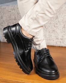 Lorenzo Men's Dress Shoes Black High Sole Elegant Business Parties - 黑色 - 查看 3