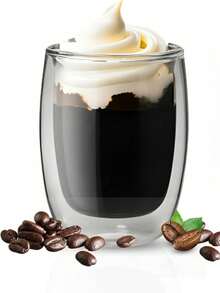 1-2-4pcs/Set Double Wall Insulated Reusable Glass Coffee Mugs, Cappuccino, Latte, Tea, Hot & Cold Drinks Cups With Handle, Suitable For Halloween, Christmas - Multicolor - View 4