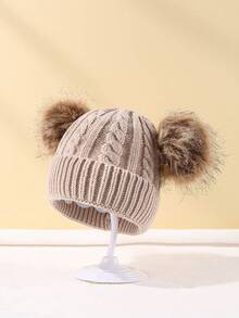 1 件婴儿透气冬季帽子柔软针织帽适合居家和旅行 - 彩色 - 查看 45