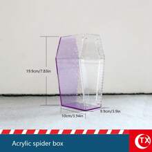 1pc Transparent Acrylic Pet/Plant Habitat Container, Suitable For Succulents, Greenery, Flowers, And Small Reptiles Like Tarantulas, Spiders, Lizards, Insects, Mantis, With Ventilation Holes, Magnetic Lid Design, Comfortable, Breathable, Visible Habitat, Ideal For Beginner Planting And Raising, Christmas, Halloween Decor, Gift