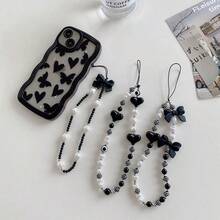 Porte-clés vintage en forme de cœur avec design de champignon de couleur ambre. Sangle de téléphone anti-perte en plastique, décoration pendentif bracelet style Y2K - Multicolore - Voir 7