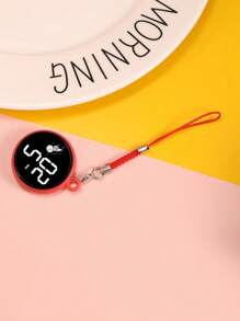 1 件女士圆形 LED 数字挂表电子表，适合节日礼物和日常佩戴 - 彩色 - 查看 12