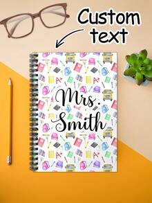 定制个性化教师笔记本、教师螺旋装订笔记本、教师退休礼物、开学第一天礼物、教师答谢礼物、男孩女孩礼物、学校必需品、儿童礼物 - 文具 - 查看 2