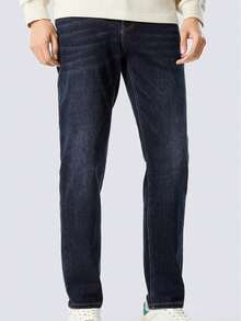 CAMEL CROWN 3-In-1 Water/Stain Resistant Loose Straight Leg Casual Jeans, Men - Sapphire - View 2