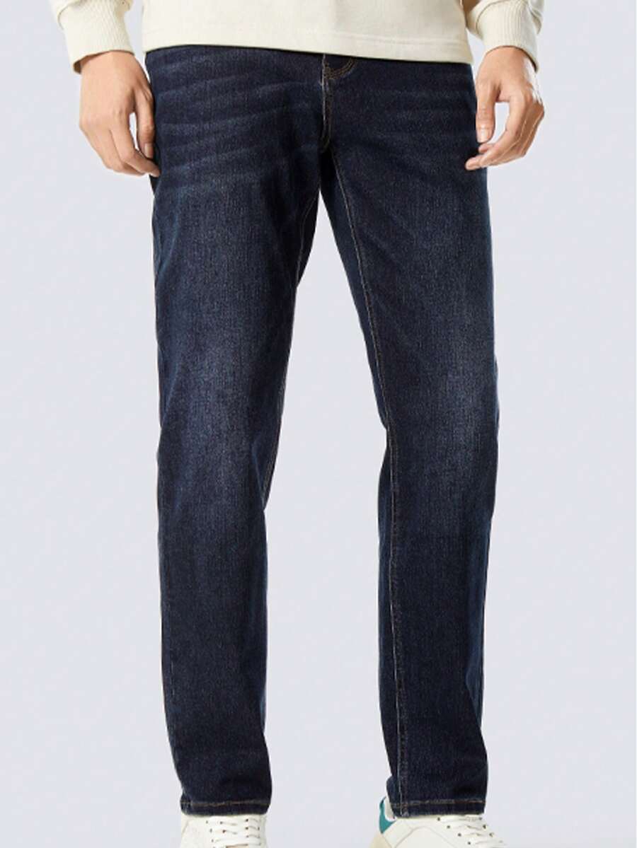 CAMEL CROWN Quần jeans ống đứng dáng rộng 3 trong 1, chống nước/chống bẩn, phong cách thường ngày, dành cho nam. - đá saphia - Xem 1