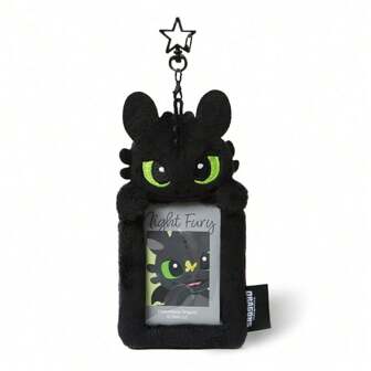 Spin Master Ufficialmente autorizzato - Serie Dragon Trainer - Serie Toothless Boy adorabile - Borsa portacarte in peluche, Merchandising di cartoni animati carini, Ciondolo in peluche, Borsa portacarte in peluche