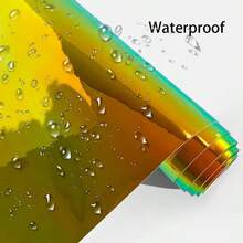 1pc Rainbow Chameleon Car Wrap Film - Copper Electroplated Vinyl Decal, Waterproof, Scratch-Resistant, Durable, Suitable For Car Interior And Exterior Decoration, Exquisite Appearance - one-size - View 4