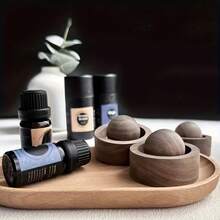 Elegant Wooden Aroma Diffuser, Rotating Design Suitable For Car And Bedroom, Non-Flammable, Perfect Gift Choice - Enhances Air Quality, Home Fragrance