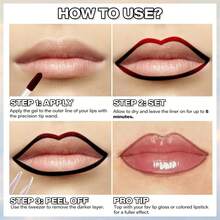 1pc Peelable Lip Liner Pencil, Lip Gloss To Outline Lip Shape, Enhance Lip Color, Waterproof & Smudge-Proof - 彩色 - 查看 7