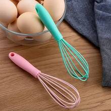 1 件彩色迷你硅胶打蛋器、手持奶油/打蛋器、厨房烘焙工具、食品搅拌机、便捷早餐用品、家庭晚餐用品、派对用品 - 彩色 - 查看 4