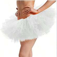 1pc White Girls' Ballet Dance Tulle Petticoat Skirt, Short Pettiskirt Suitable For Dancing, Performance, Paired With Skirts