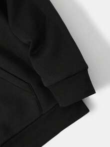 Men Graphic Long Sleeve Cotton Pullover Hoodies, Y2K Streetwear, Grunge Goth Jesus Style, Halloween And Christmas Gift For Couples, - 黑色 - 查看 4