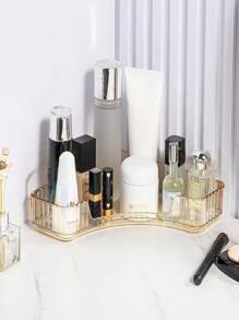 One Corner Bathroom Countertop Storage Box, Suitable For 90° Corners, Used As A Tray For Bedroom Dressing Tables, Cosmetic Storage Racks, Bathroom Countertops, Kitchen Spice Racks And Perfume Bottle Trays.,For Holiday Beach, Bathroom Collection, Bedroom Collection, Large Capacity - Clear - View 12