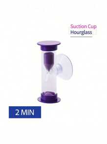 1/3/4pcs Durable Plastic Mini 2-Minute Timer (With Suction Cup), Rotatable Bathroom , Kitchen, Gaming, Classroom, Sand Timer, Timer - Multicolor - View 6