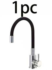 3件套/1件 360°旋转厨房水龙头，不锈钢水槽混合龙头，带柔性硅胶软管，单孔安装，镀铬表面，防滴漏节水设计，适用于现代厨房水槽、浴室盥洗台和现代厨房用品。厨房配件，厨房工具